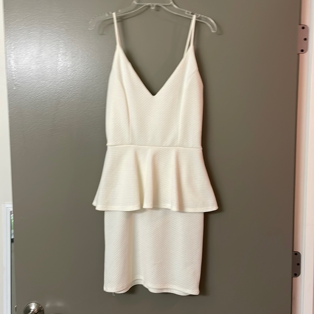 Charlotte Russe White Peplum Dress